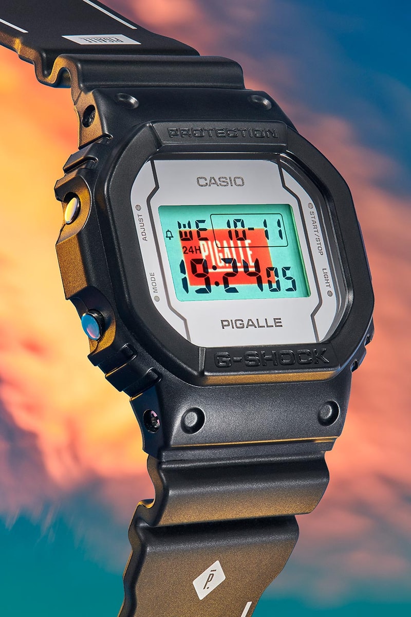 Pigalle Casio G SHOCK DW 5600 Watch Collaboration Black Beige Off White 2017 November 1 Release Date Info