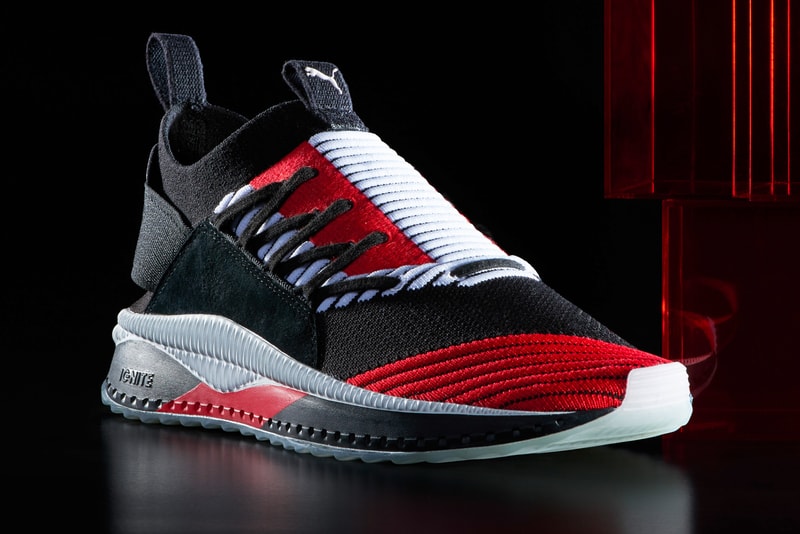 Puma TSUGi Jun Cubism red colorway side profile