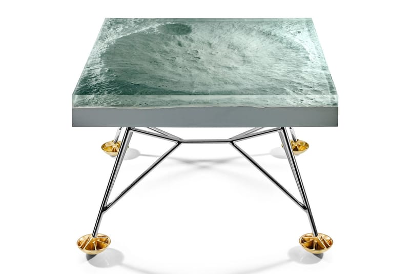 This Resin and Fibreglass Table by Harow Recreates the Moon's Topography