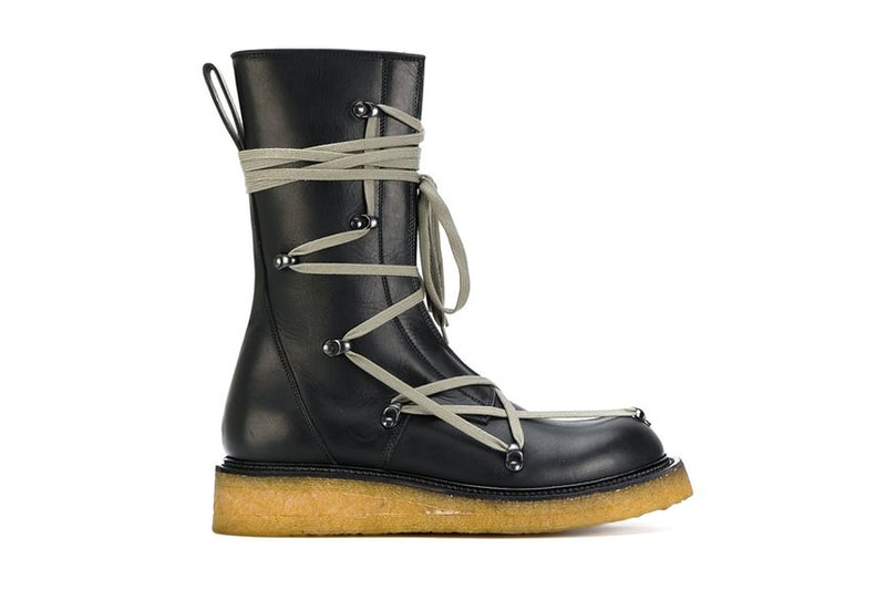 Rick Owens Fall Winter 2017 Lace Up Creeper Boots Black October Release Date Info Shoes Footwear