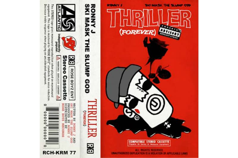 Ronny J Ski Mask The Slump God Discography Thriller Forever Single Stream