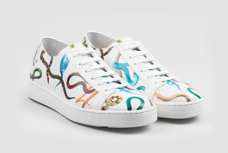 Santoni Toilet Paper Magazine Clean Leather Sneakers