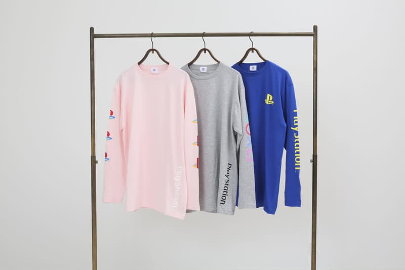 Sony PlayStation PULP 417 EDIFICE Long Sleeve T Shirts Grey Pink Blue