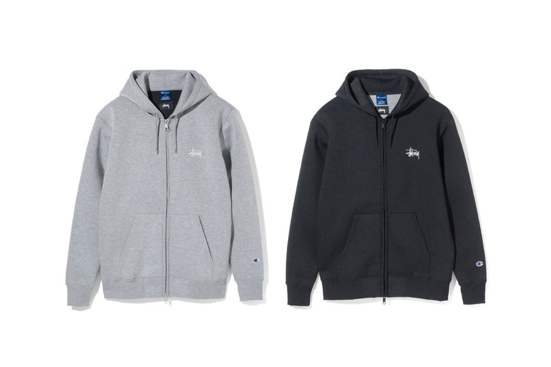 Stüssy stussy Champion Second Drop Wrap-Air Zip Hoodie Pant Fall 2017 Collection sweatpants grey gray black