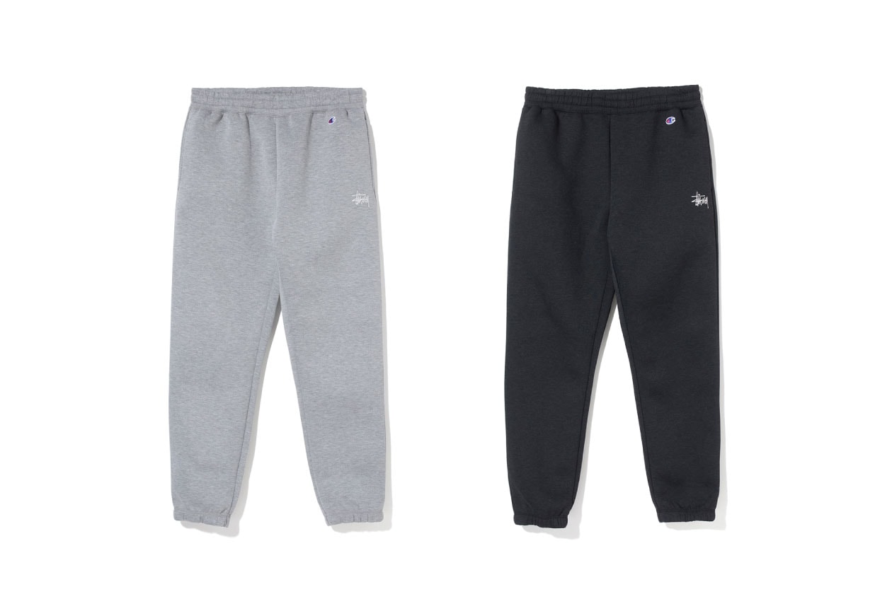 Stüssy stussy Champion Second Drop Wrap-Air Zip Hoodie Pant Fall 2017 Collection sweatpants grey gray black