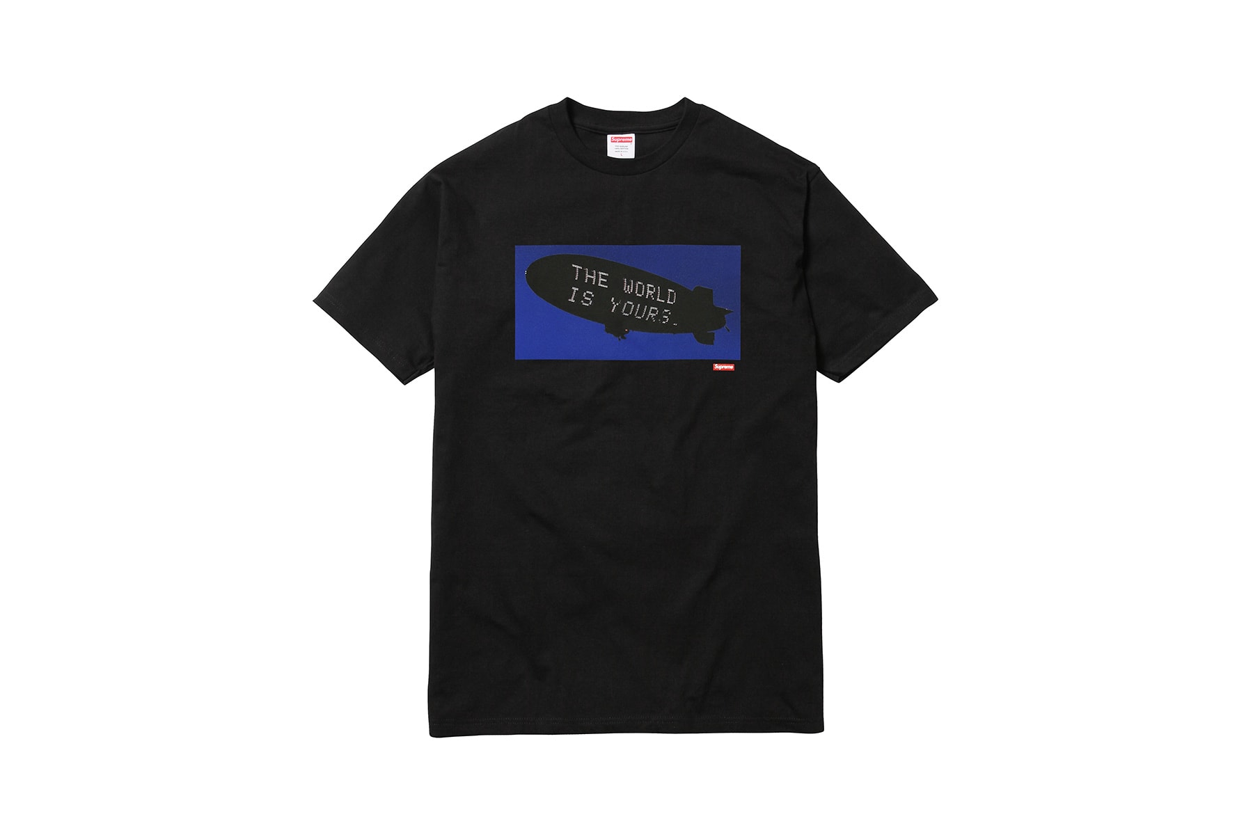 Supreme Scarface Black T-Shirt The World Is Yours Blimp