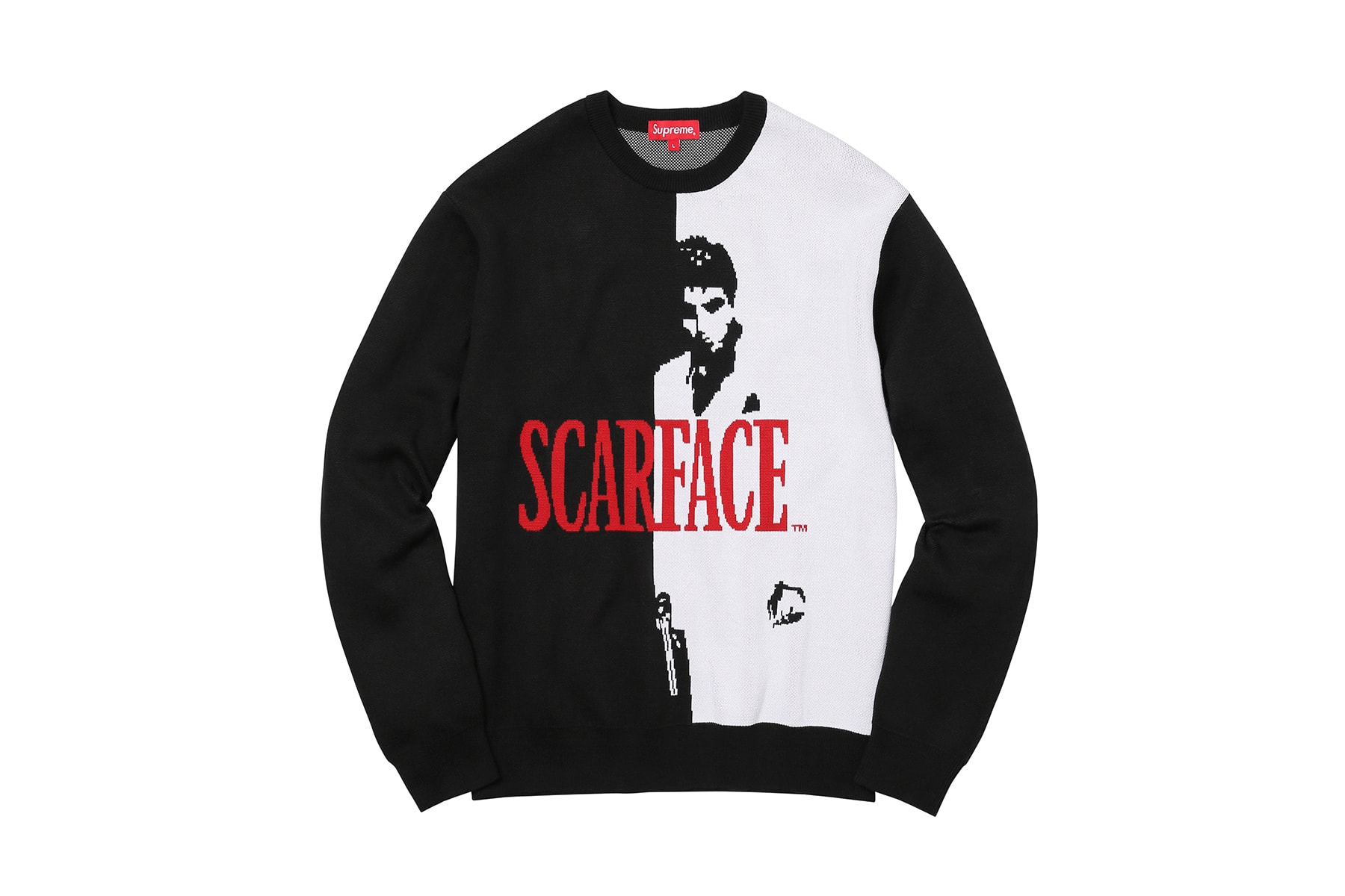 Supreme Scarface Black Red Sweater