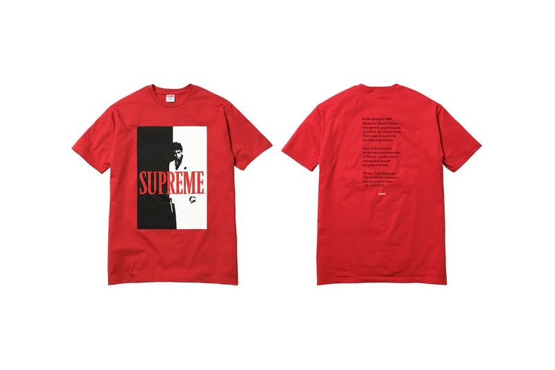 Supreme Scarface Red T-Shirt Movie Poster Print