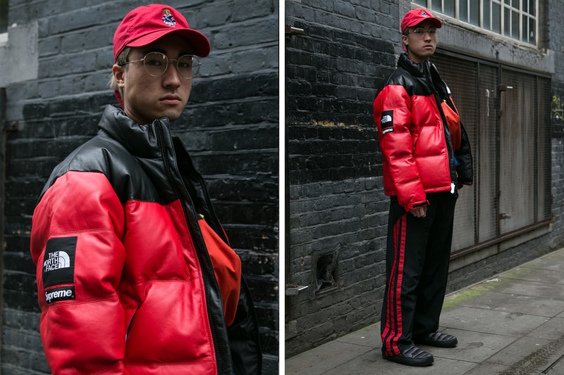 Supreme The North Face London Fall Winter 2017 Streetsnaps Street Style nuptse