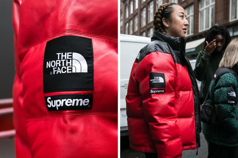 Supreme The North Face London Fall Winter 2017 Streetsnaps Street Style nuptse