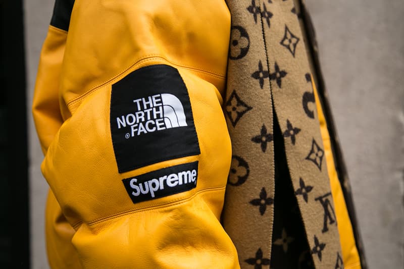 Supreme The North Face London Fall Winter 2017 Streetsnaps Street Style nuptse