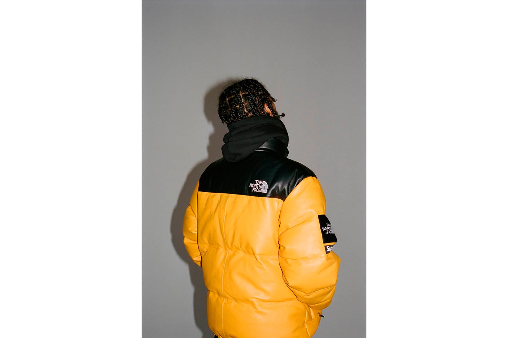 supreme x north face yellow jacket