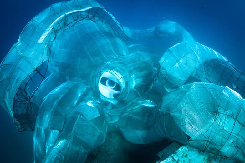 Richard Branson Sunken Ship 80 Foot Steel Kraken BVI Art Reef Kodiak Queen Virgin Gorda Caribbean Art Installation