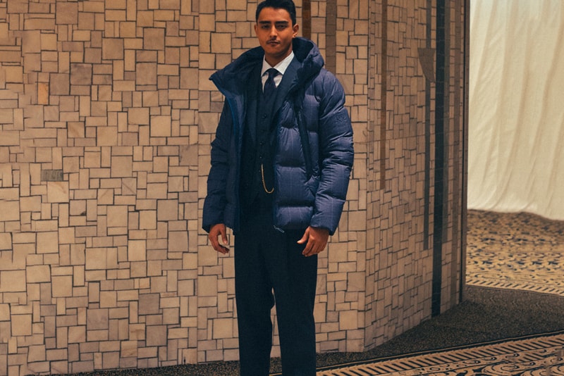 UNITED ARROWS & SONS DESCENTE ALLTERRAIN collaboration 2017 Fall Winter Puffer Down Jacket MOUNTAINEER navy glen plaid