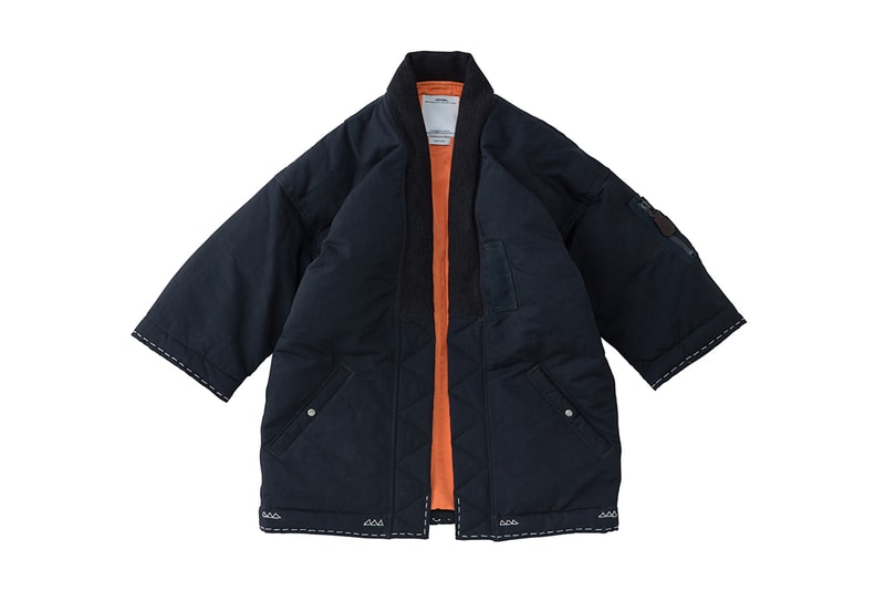 visvim SANJURO KIMONO DOWN JKT 2017 Fall Winter Black Olive Navy Colorways 2017 October 7 Release Date Info