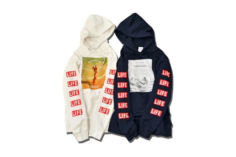 YouthFUL SURF LIFE Magazine Collaboration Hoodie Sweatshirt T Shirt Tee Beige Off White Blue Navy Black