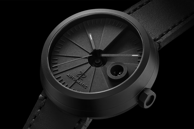 22 Design Studio 4D Concrete Automatic Watch close up