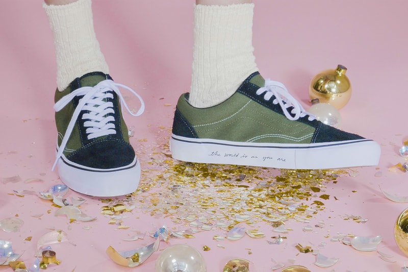 Ace Hotel Vans Old Skool 2017 November 15 Release Date Info Sneakers Shoes Footwear brushed black green suede The world is as you are