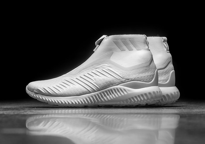 The adidas AlphaBOUNCE Zip Releases In 'Triple White'
