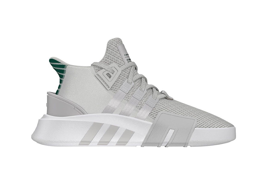 adidas Originals EQT Bask ADV Grey White Green Basketball Sneaker Release Info Drops February 2018