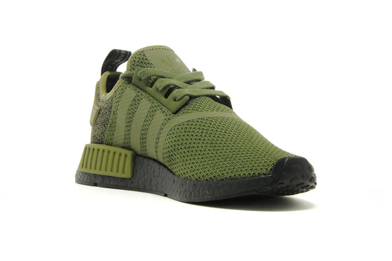 Adidas Nmd R1 Wool Heel Surfaces In Olive Hypebeast