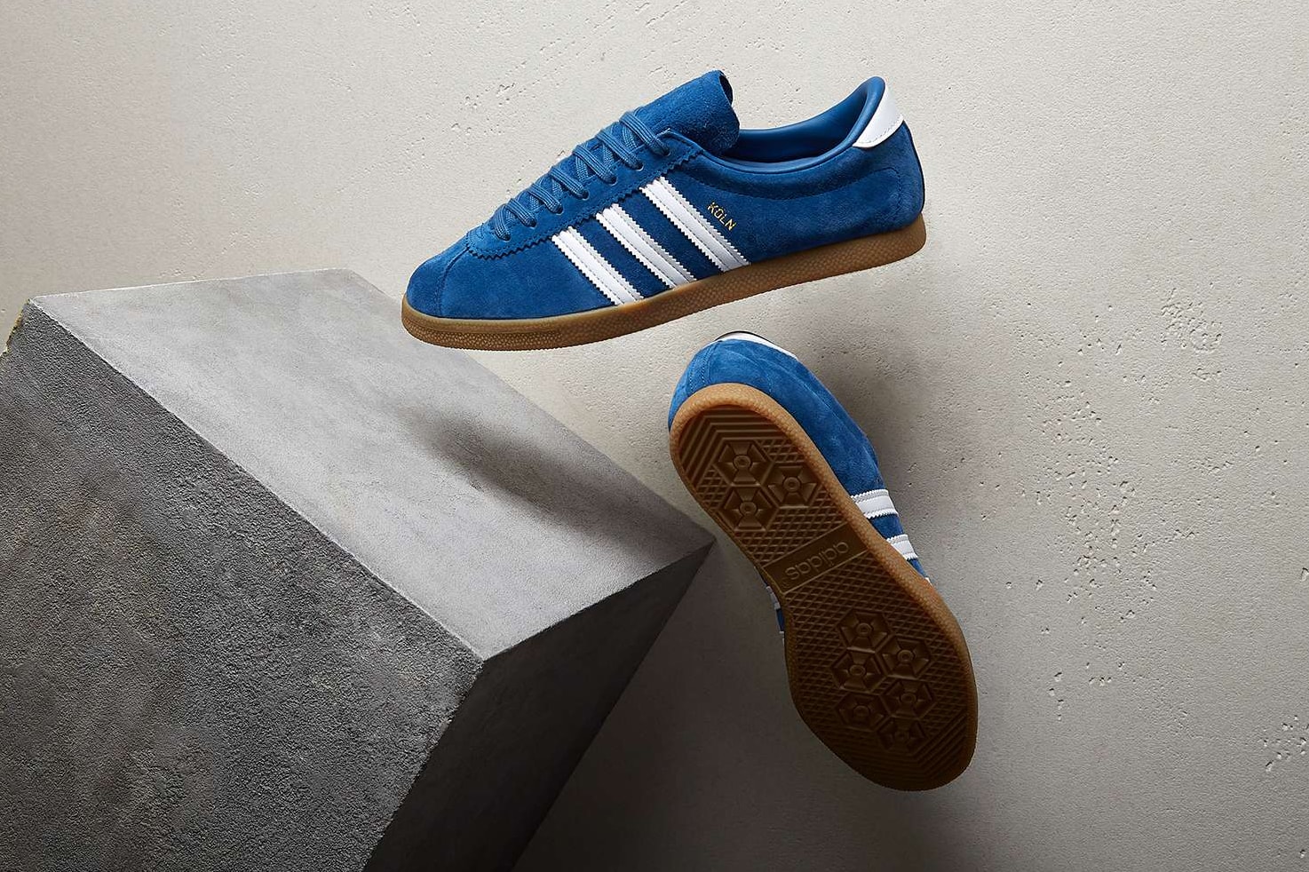 adidas Originals Koln Core Blue 2017 November 11 Release Date Info Sneakers Shoes Footwear END Clothing Drop Info Cologne Germany