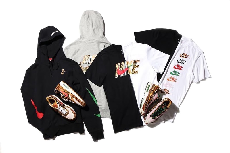 atmos x Nike Animal Pack 2.0 Air Max Day 2018 Drop 95 1 am95 am1 safari zebra print tiger leopard chetah pony swoosh complexcon t-shirt tee hoodie pink black