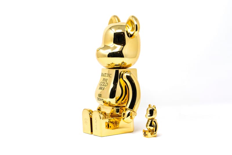 BAIT x Medicom Toy Bearbrick GOLD BARS design be@rbrick 100% 400% toy figurine