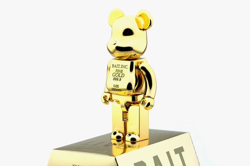 BAIT x Medicom Toy Bearbrick GOLD BARS design be@rbrick 100% 400% toy figurine