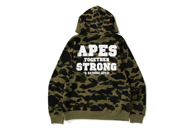 BAPE Apes Together Strong Capsule Collection Facemask Sweatshirt Check Shirt Camo Jacket
