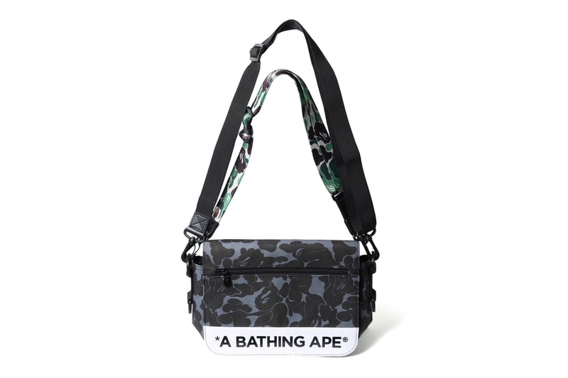 BAPE ABC Double Strap Bag Camo Pink Green Blue November 2017