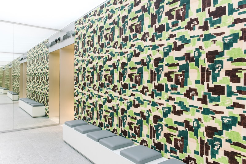 Exclusive Look Inside BAPE Paris Store Opening France Ape Camouflage French Flag
