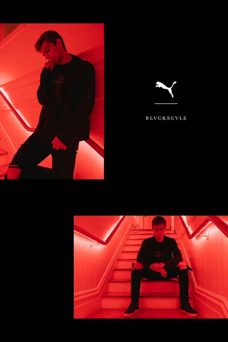 Black Scale Puma 2017 Fall Winter Collaboration Capsule Collection Disc Blaze Platform Court Tsugi Blaze 2017 November 7 Drop Release Info Date Sneaker Logo Branding Shirt Jacket