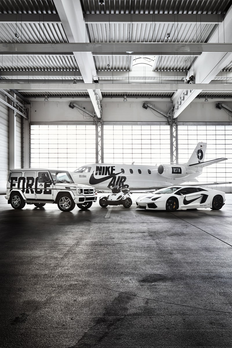 BSTN Nike AF 100 Campaign Roc a Fella ACRONYM Just Don Travis Scott mercedes-bens g63 g wagon amg Lamborghini Aventador don c errolson hugh can-am sypder