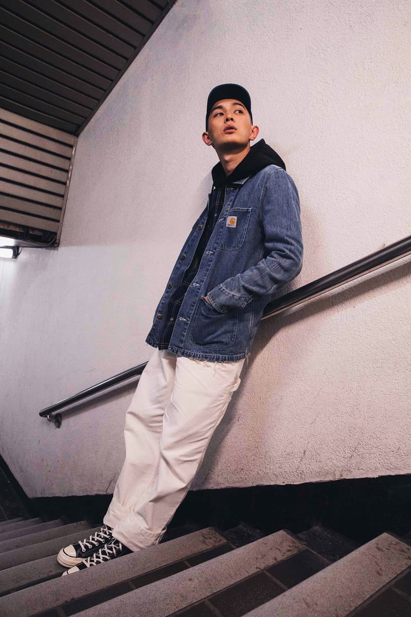 Carhartt WIP 2017 Fall/Winter 2017 Collection Lookbook Outerwear pants camo knit cap branding logo beanie wool fur sukajan souvenir jacket