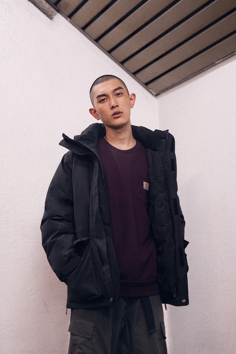 Carhartt WIP 2017 Fall/Winter 2017 Collection Lookbook Outerwear pants camo knit cap branding logo beanie wool fur sukajan souvenir jacket