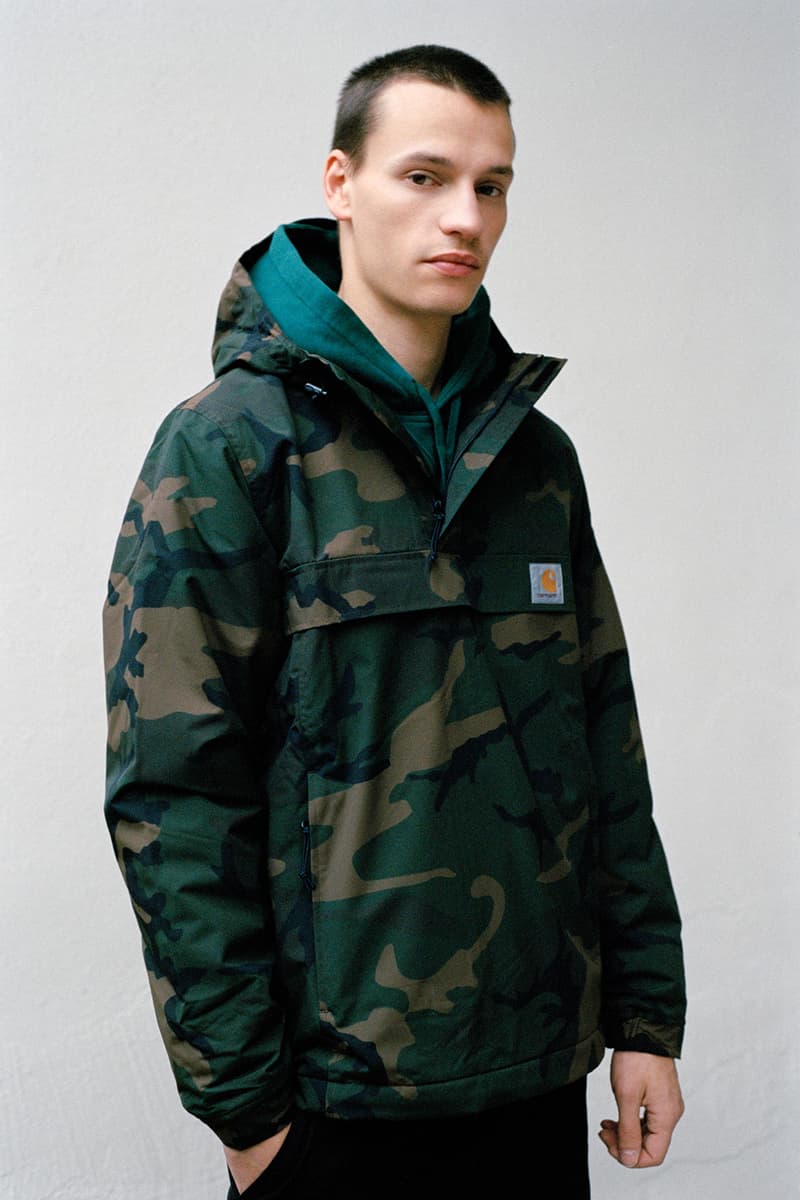 Carhartt WIP 2017 Fall/Winter 2017 Collection Lookbook Outerwear pants camo knit cap branding logo beanie wool fur sukajan souvenir jacket