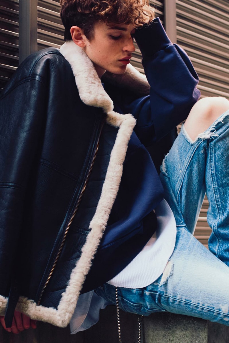 clothsurgeon monkey time 2017 Fall Winter Collection Bomber Jacket collaboration shearling leather sheepskin plaid fleece london japan