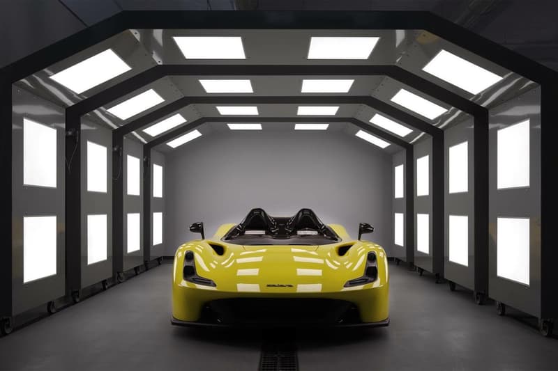 Dallara Stradale Road Car Unveiled Roadster yellow convertible sportscar sports race racecar Italian italy carbon-fiber no doors doorless