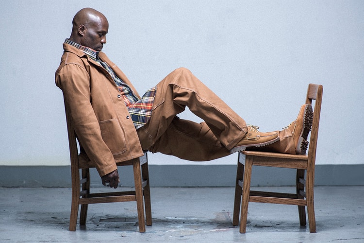 DMX Models Engineered Garments & Timberland's New 3-Eye Lug Shoes