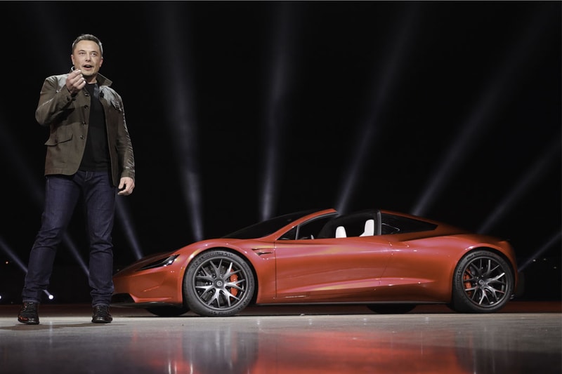 Elon Musk Tesla Roadster Fly