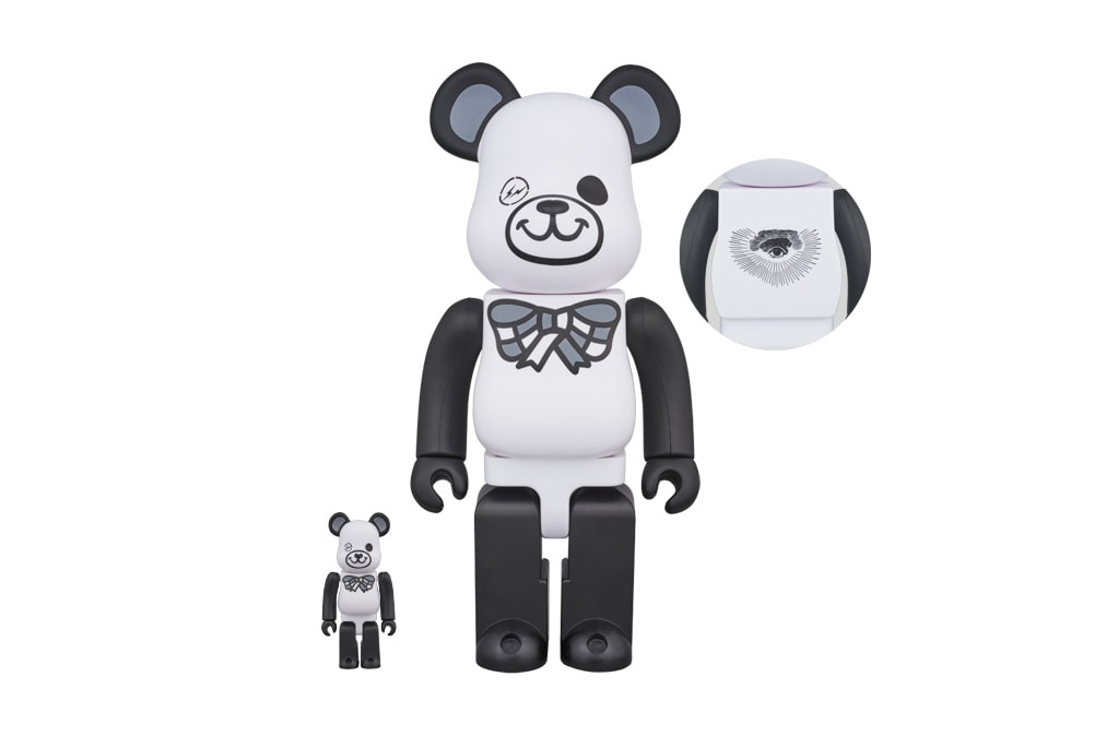 fragment design Medicom Toy Freemasonry BEARBRICK Collaboration Black White T Shirt 100 400 2017 November 25 Release Date Info All-Seeing Eye Square Compass Panda