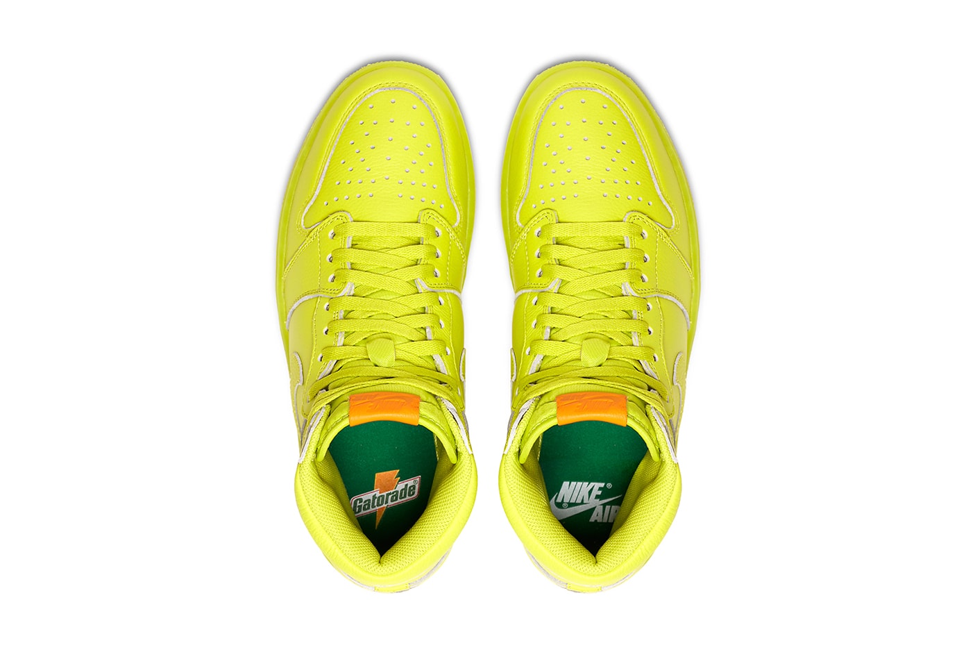 Gatorade Air Jordan 1 Retro High OG G8RD Cyber Lemon Lime 2017 December 26 Release Date Info Sneakers Shoes Footwear
