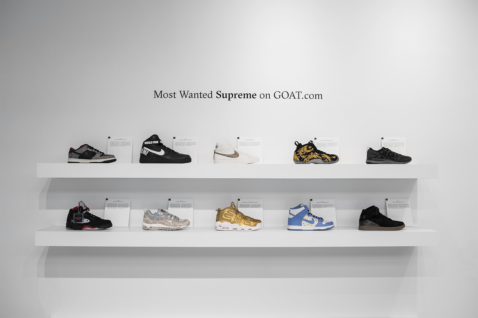 GOAT New York Themed Sneaker Exhibit Pop Up Culver City Supreme Staple Nike Collaboration Shoe Drop The Greatest