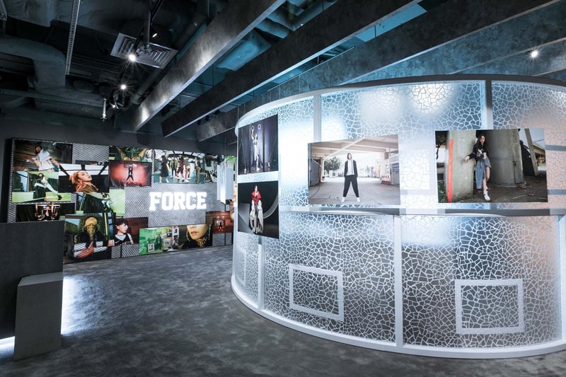 HBX Nike AF-100 Pop-Up Space Hong Kong The Landmark Air Force 1 Sneaker Shoe Model Wall History Collaborations Kareem Biggs Burke Acronym Rocafella Travis Scott Don C Drop Release Date Info