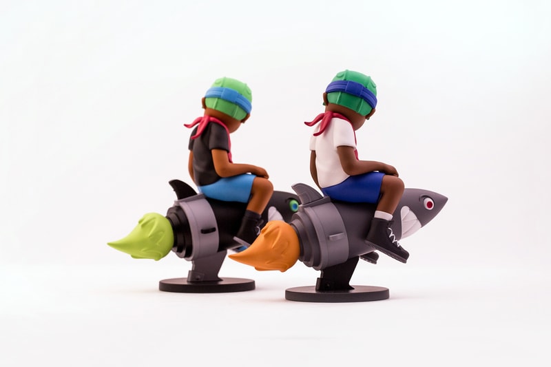 Hebru Brantley Billionaire Boys Club BBC BAIT ComplexCon Collectibles Art Artwork fly boy toy figurine bomb shark missile black white