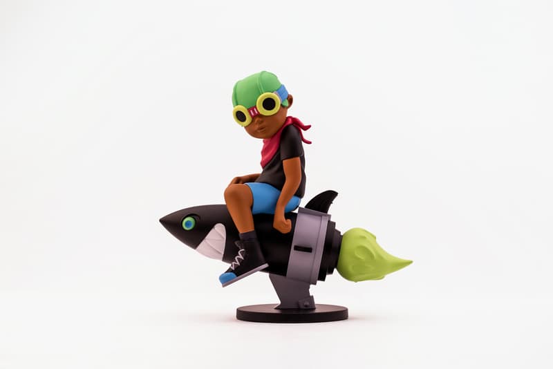 Hebru Brantley Billionaire Boys Club BBC BAIT ComplexCon Collectibles Art Artwork fly boy toy figurine bomb shark missile black white