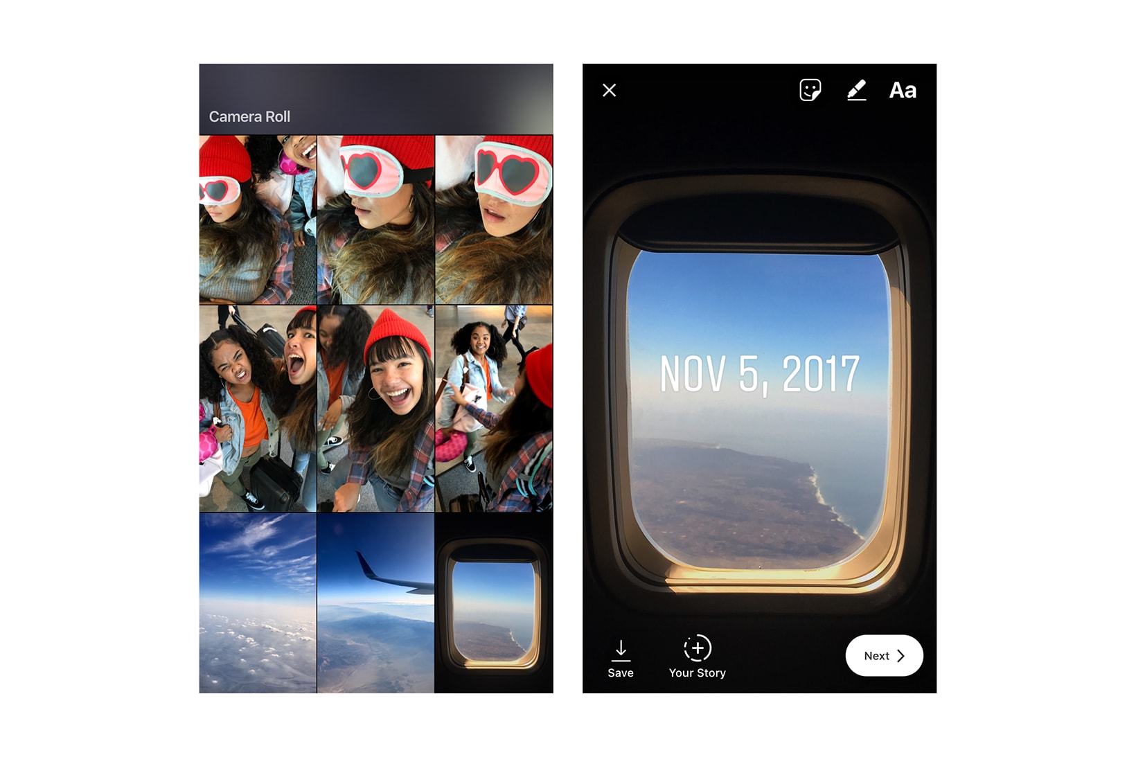 Instagram Stories Upload Older Content 2017 November 8 App Update Snap