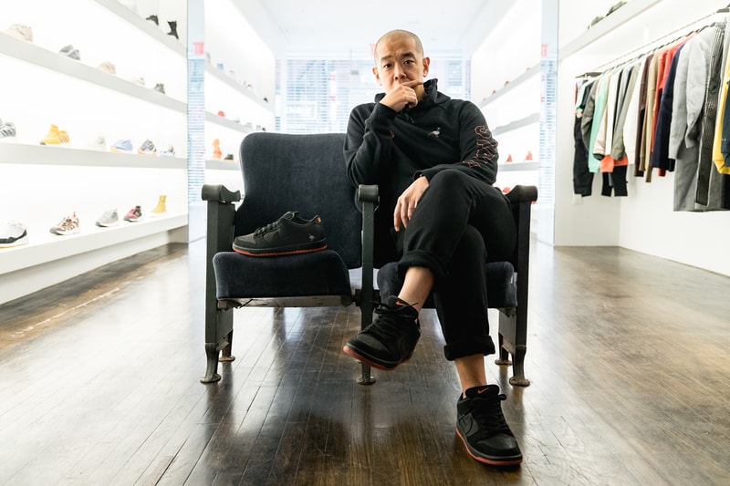 Jeff Staple Nike Dunk SB Low Black Pigeon Staple Design Reed Space Pop Up Extra Butter NYPD 2005 Riot Laser Etching LES Lower East Side Sneakers Release Info Date Drops November 7 11 SNRKS App