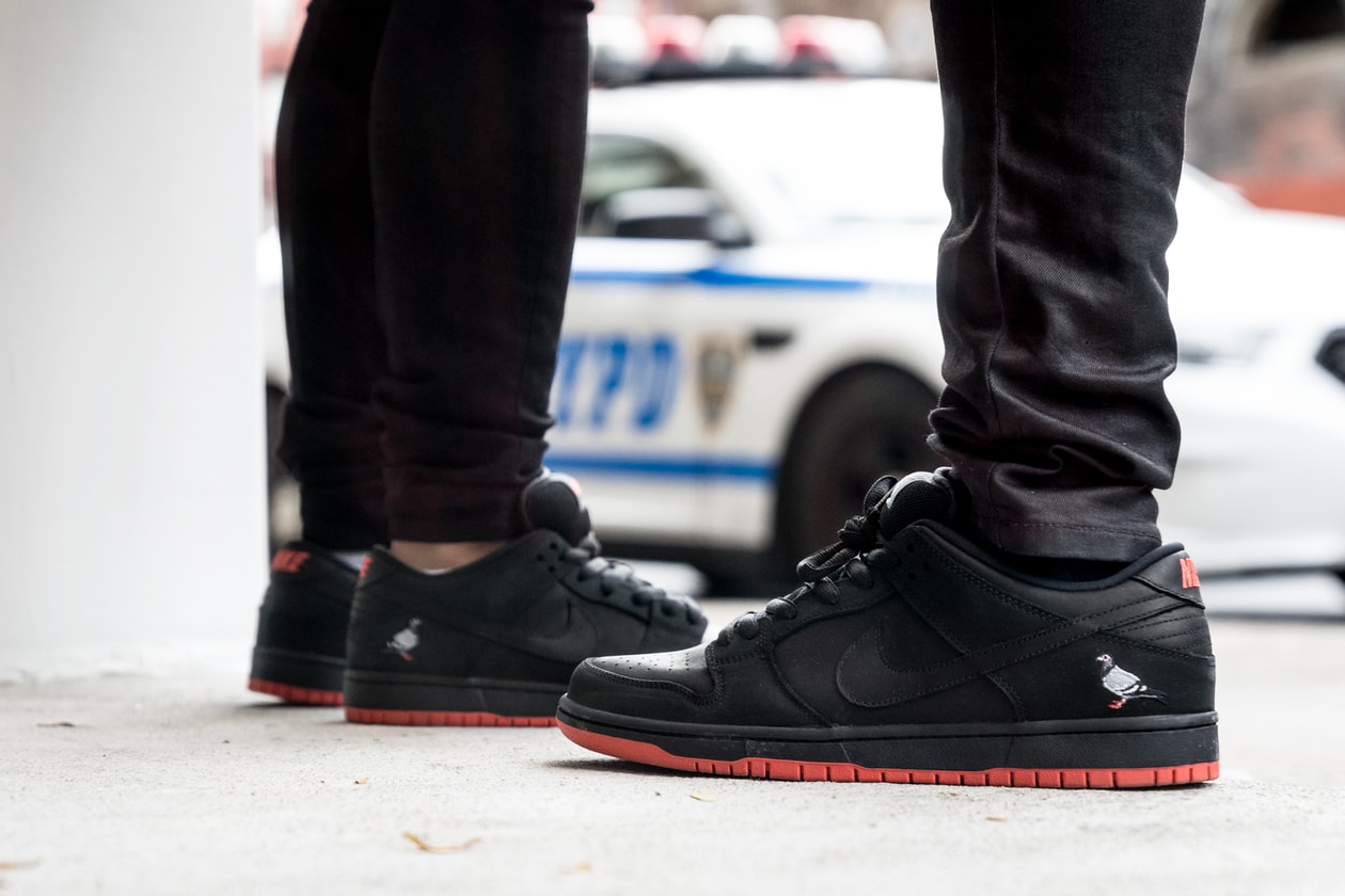Nike sb dunk low x jeff staple black pigeon Clearance
